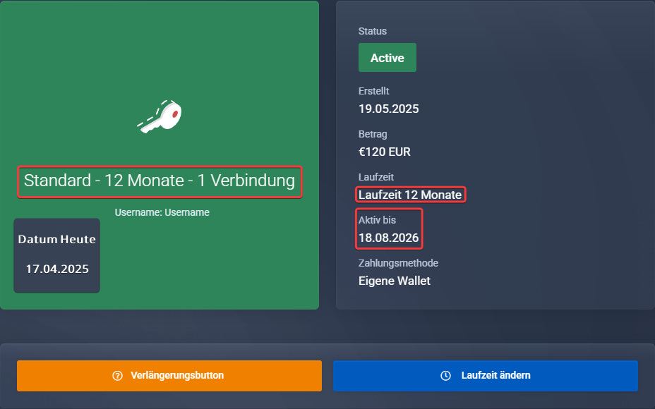 Zu hohe Restlaufzeit