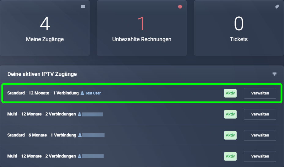 Übersicht IPTV-Zugänge