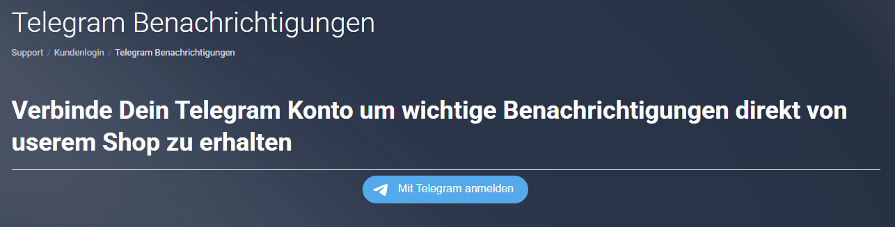 Telegram anmelden