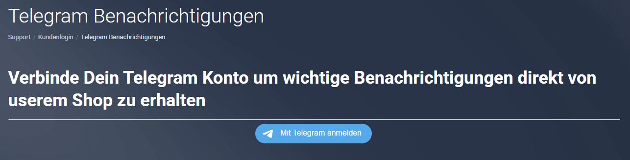 Telegram anmelden