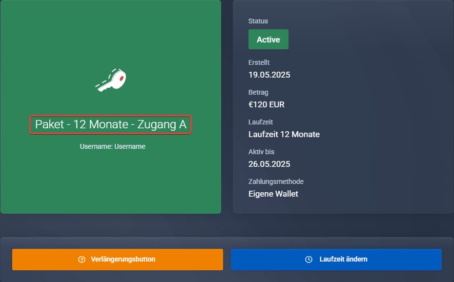 Paket-Zugang