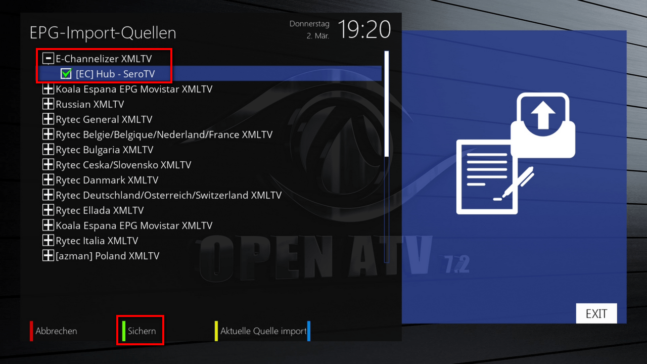 EPG Import
